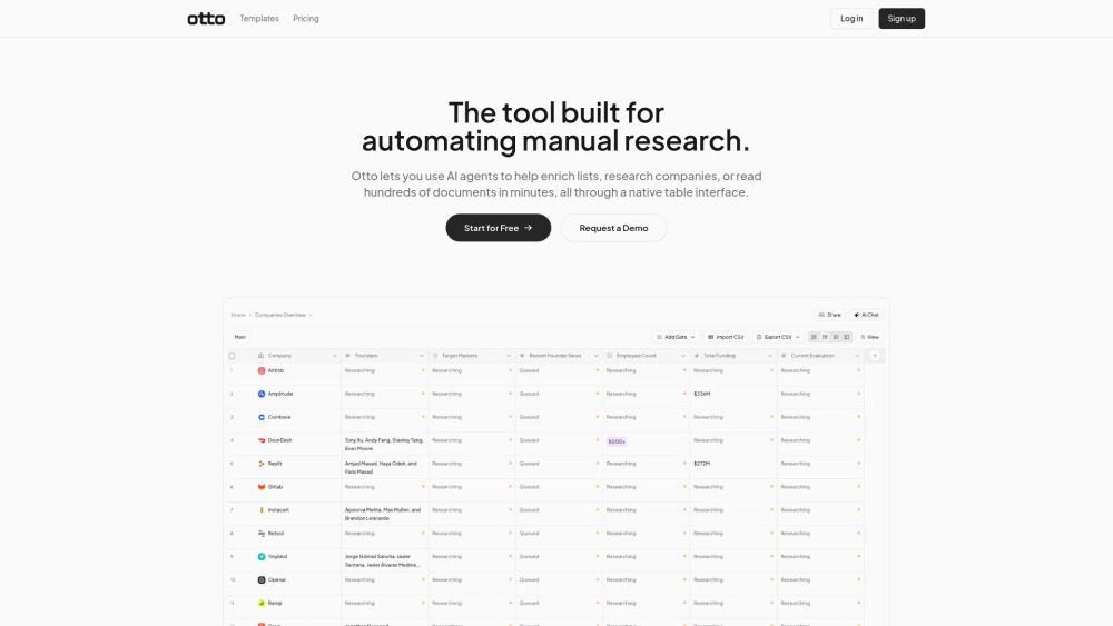 Otto AI Research Agent: AI agents for automating research tasks