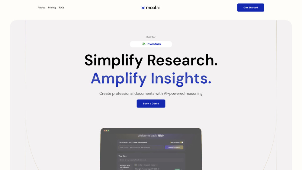 Mool.AI: Fast Research & Document Generation Platform