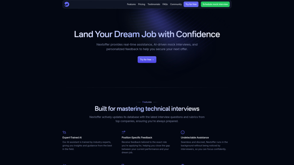 NextOffer: Real-time Assistance, AI Mock Interviews & Personalized Feedback