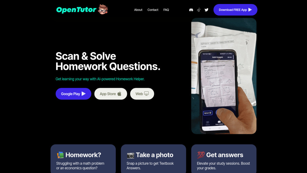 AI Homework Helper: Textbook Homework Problem Scanner and Solver