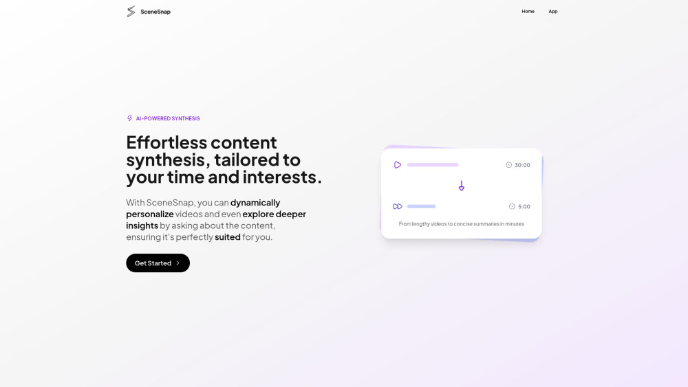 SceneSnap : AI Tool for Personalized Video Content and Summaries