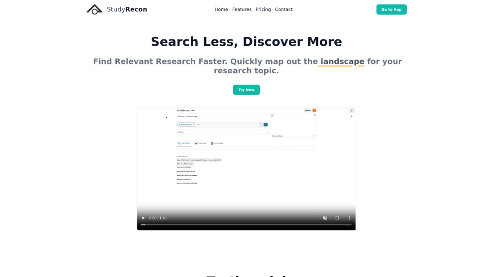 StudyRecon : Use cases, Pricing,  Reviews, Core features, alternatives