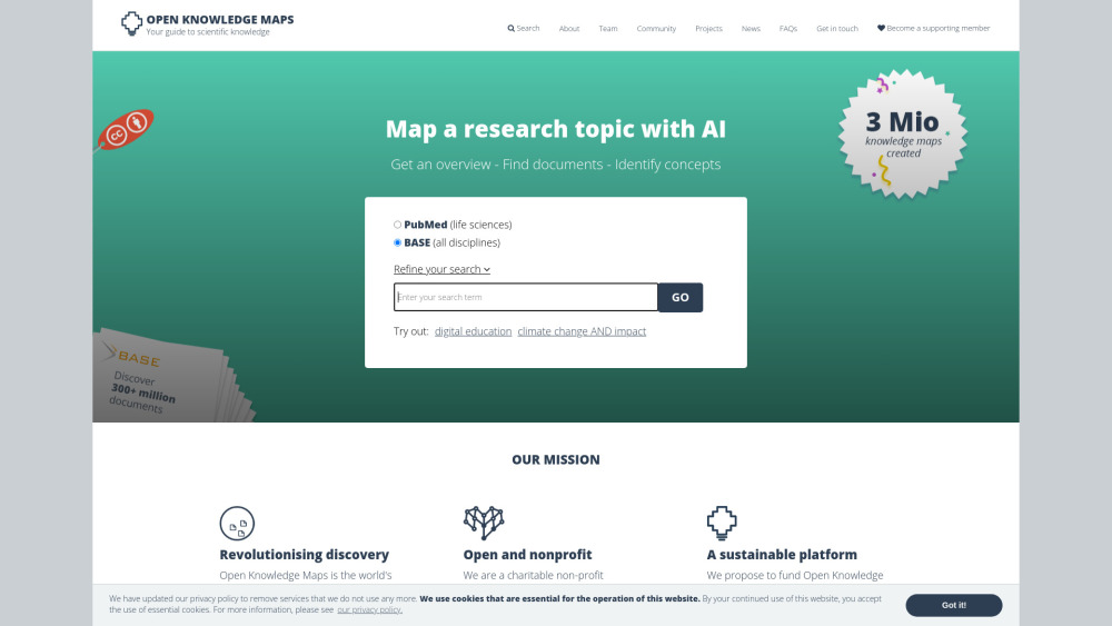 Open Knowledge Maps : Use cases, Pricing,  Reviews, Core features, alternatives