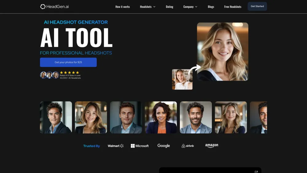 HeadGen AI : Realistic AI Headshots, Affordable, Top Reviews, Core Features