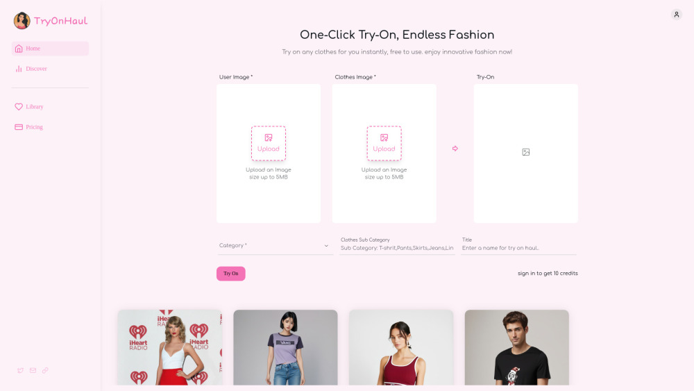 TryOnHaul: AI Virtual Try-On, Perfect Fits, Transform Shopping