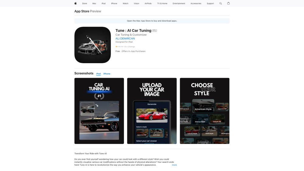 Tune: AI Car Tuning : Customization, Reviews, Pricing, Features Tune: AI Car Tuning : Customization, Reviews, Pricing, Features