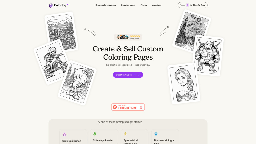 Colorjoy: Create, Sell, Monetize Coloring Pages/Books