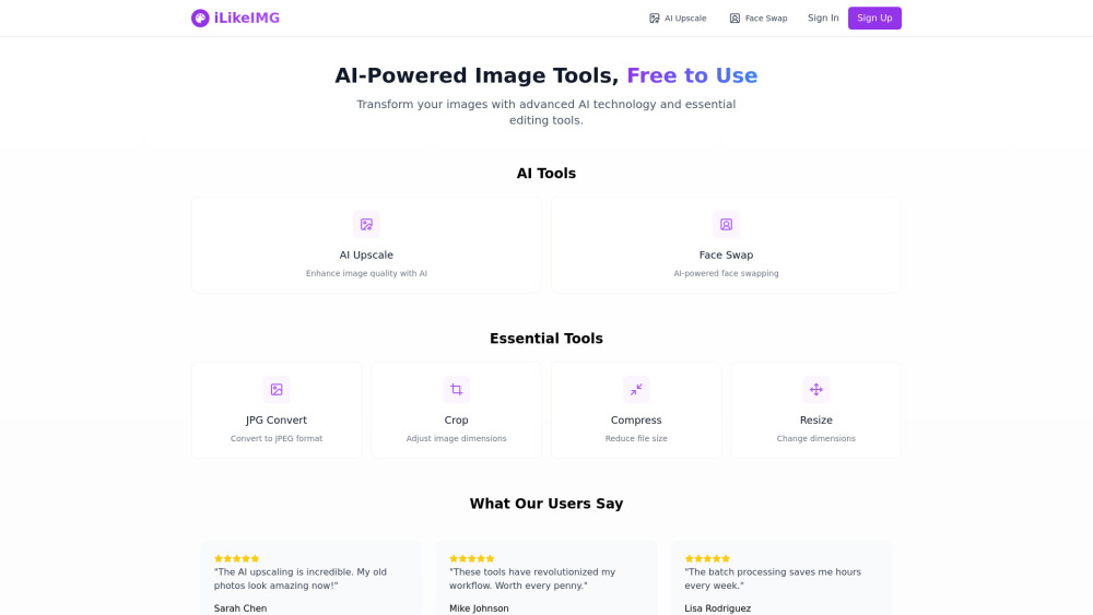 iLikeIMG : AI Image Tools, Enhance, Generate, Edit, Use Cases