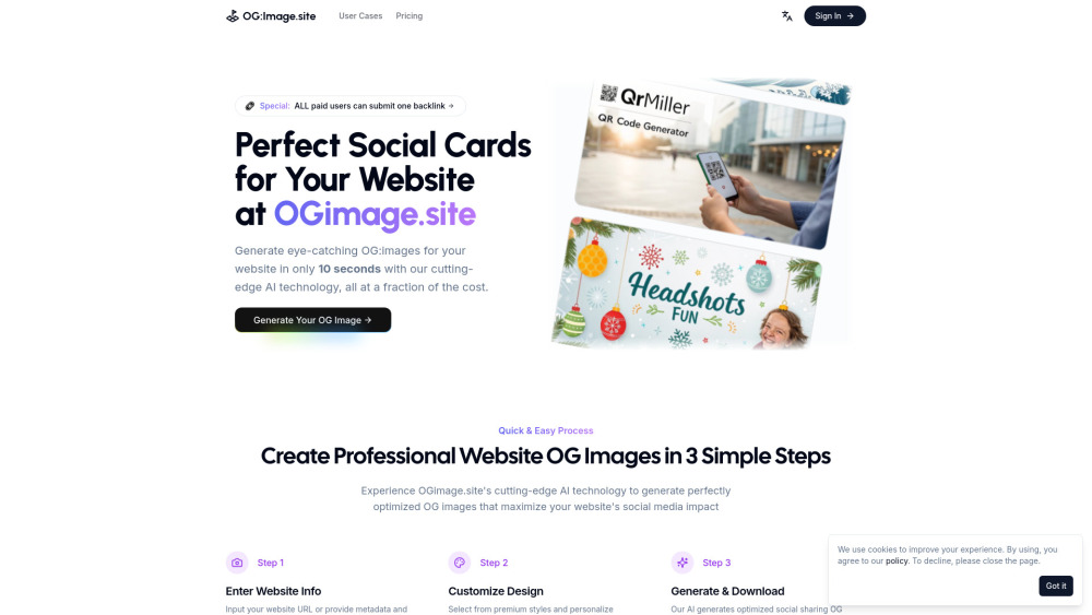 OGimage.site : AI OG Images, Customizable, SEO-friendly, Pricing & Alternatives