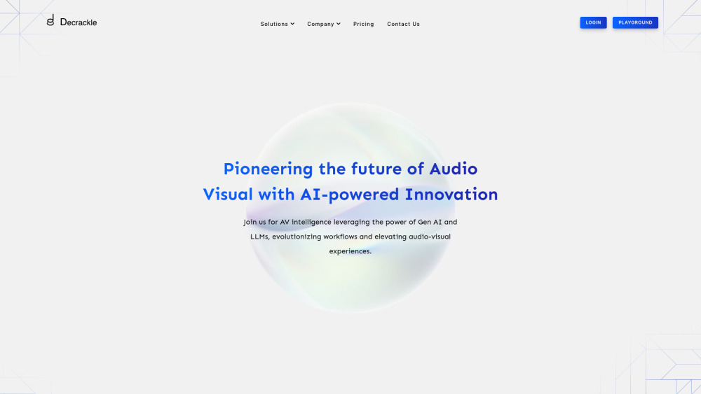 Decrackle: AI Tools for Audio-Visual Content Creation & Enhancement