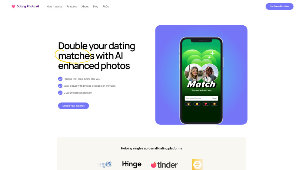 Dating Photo AI : Enhance Photos, Pricing, Reviews, Features, Alternatives