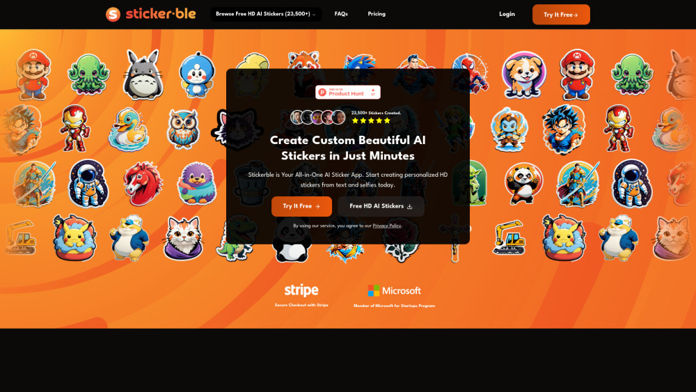 Stickerble : AI Stickers, Unlimited Designs, Easy Editing, Affordable Pricing