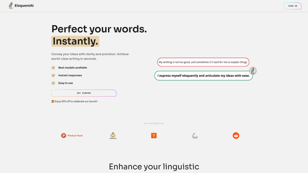 EloquentAI: Boost Writing Skills, High-Quality Content Creation