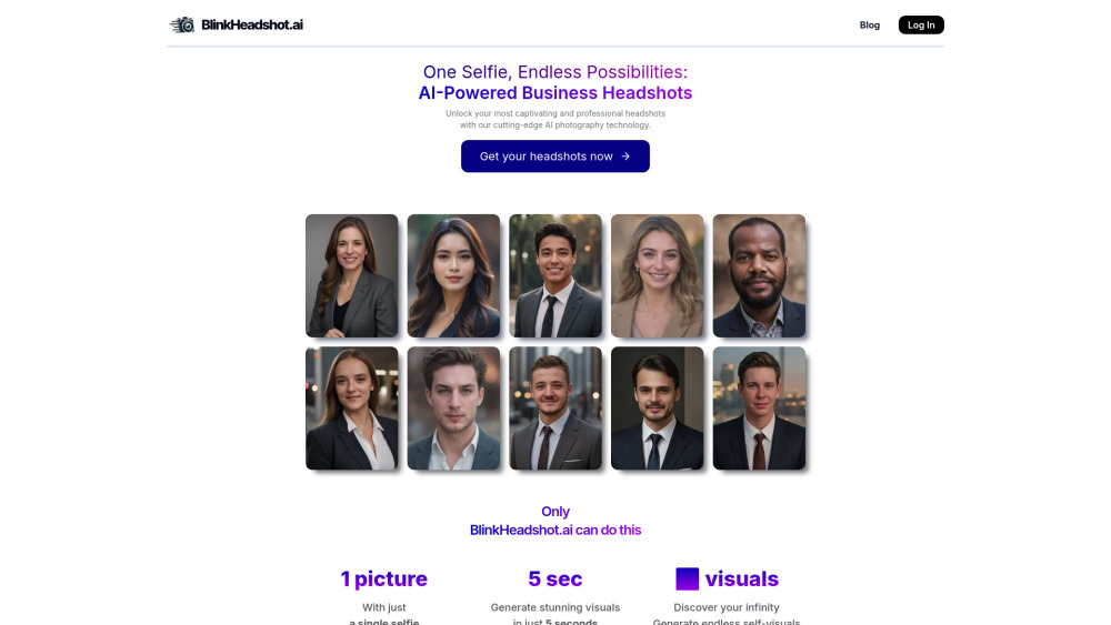 BlinkHeadshot.ai : AI-Powered Headshots, Affordable Plans, Top Reviews