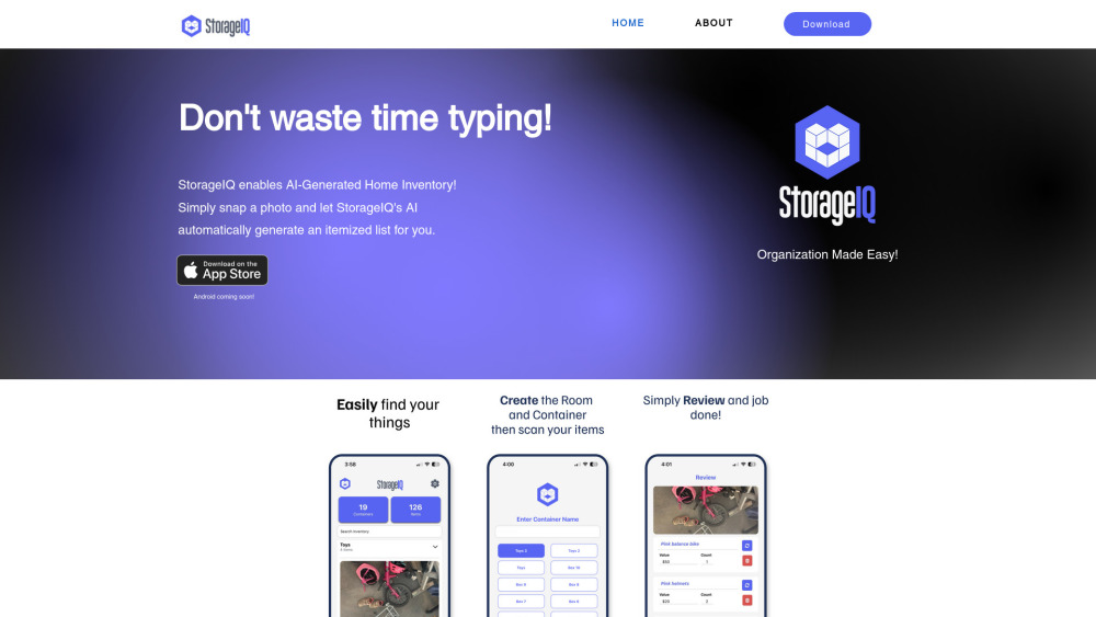 StorageIQ: AI-Powered Home Inventory Tool – Track, Manage & Optimize Storage