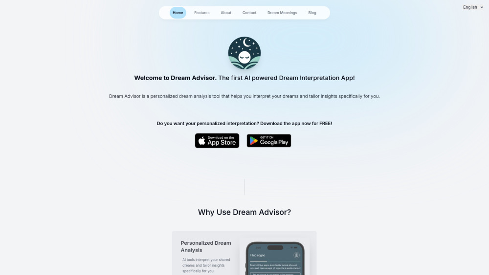 Dream Advisor : AI-Powered Dream Interpretation & Analysis Tools