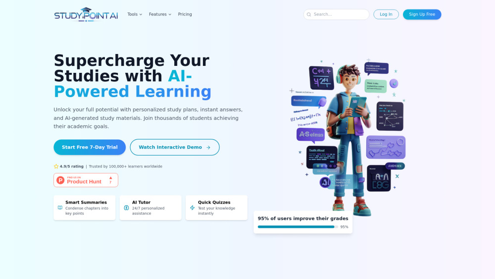 Study Point AI : Math Solutions, Writing Aid, Pricing, Reviews, Features