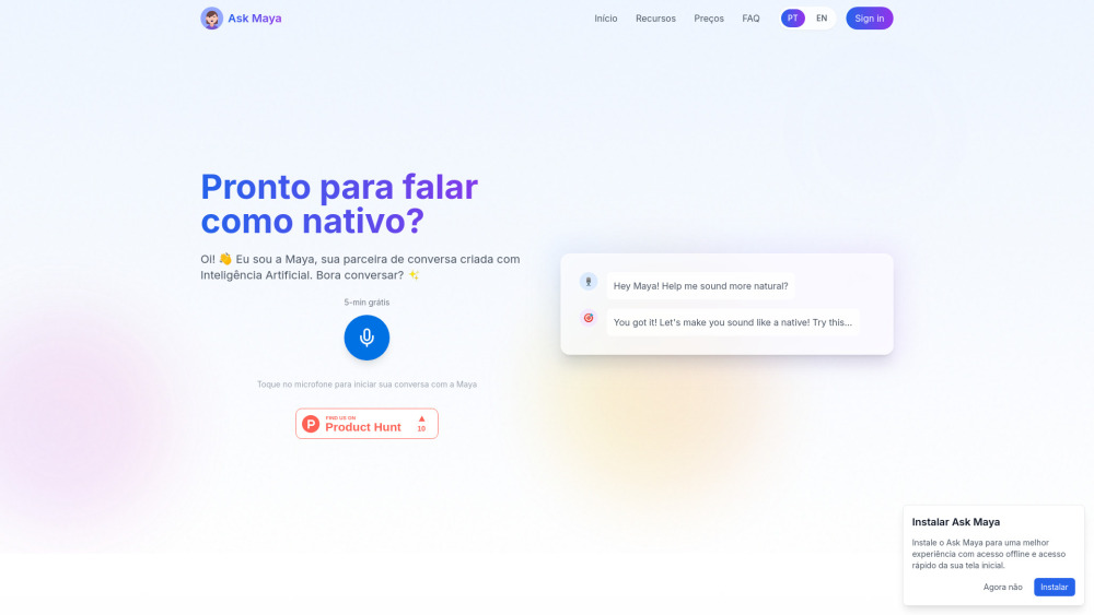 Ask Maya: AI Tutor for English Fluency & Real-Time Feedback
