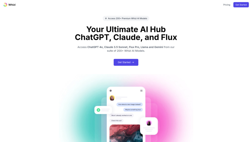 Whizi : 200+ AI Models for Design, Writing, Use Cases & Alternatives