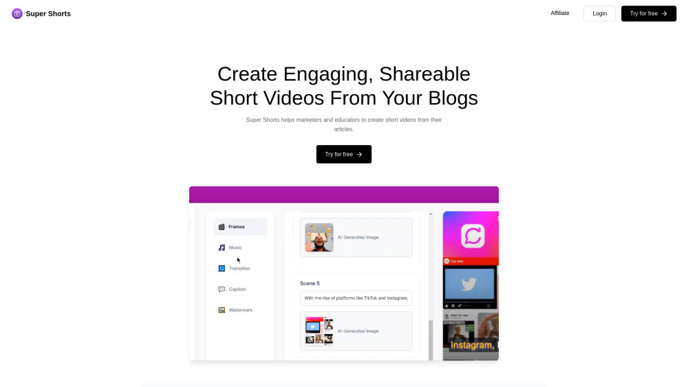 Super Shorts: Engaging Faceless Videos, Use Cases, Pricing, Reviews