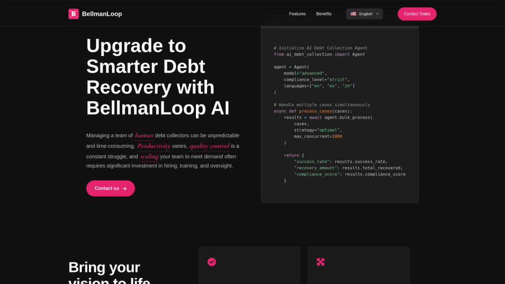 BellmanLoop : AI Automation for Debt Recovery Efficiency