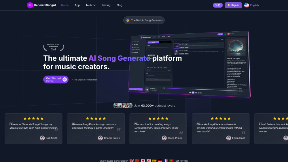 GenerateSong AI : AI Music Generator, Pricing, Reviews, Features GenerateSong AI : AI Music Generator, Pricing, Reviews, Features