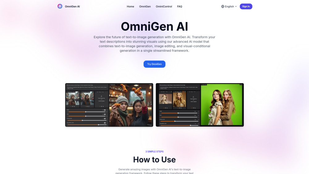 OmniGen AI : Text-to-Image, Affordable, Features, Reviews, Alternatives