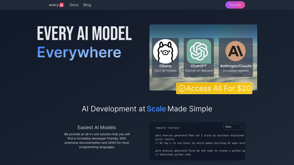 Every AI: Use Cases, Pricing, Reviews, Core Features, Alternatives