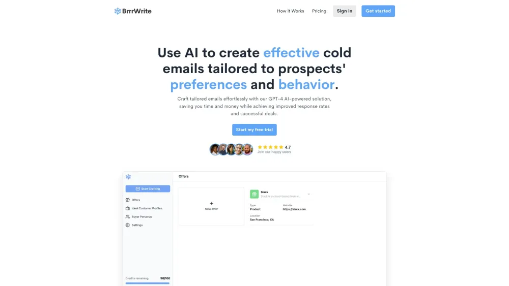 BrrrWrite: AI Cold Email Tool – Use Cases, Pricing, Reviews