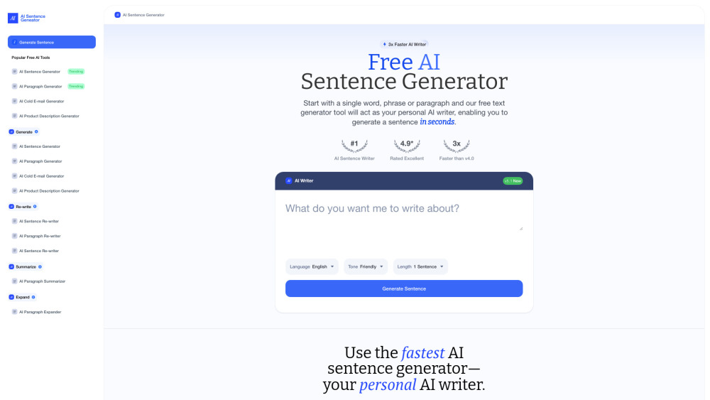 AI Sentence Generator : Use Cases, Pricing, Reviews, Core Features, Alternatives AI Sentence Generator : Use Cases, Pricing, Reviews, Core Features, Alternatives