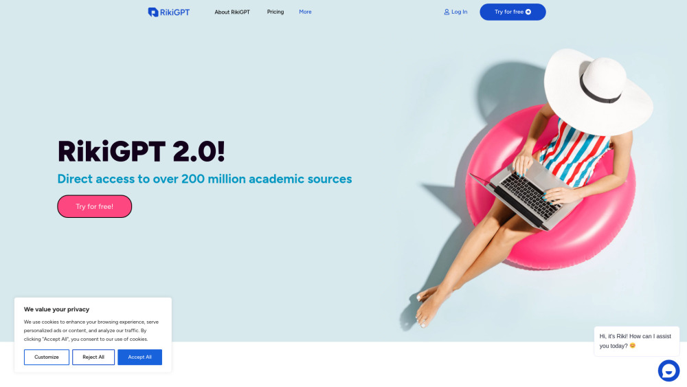 RikiGPT: AI Research Papers, Use Cases, Pricing, Reviews, Features, Alternatives