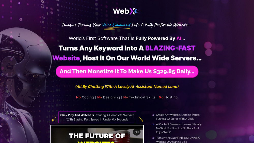 WebX : AI Website Builder, Use Cases, Pricing, Reviews, Features