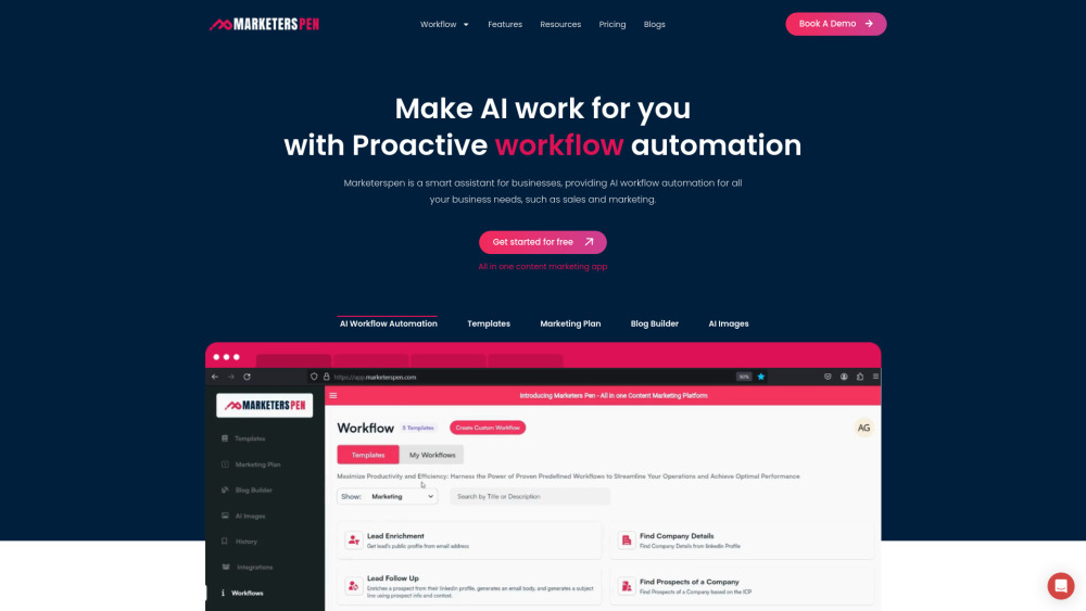 MarketersPen: AI Content Marketing, Workflow Automation MarketersPen: AI Content Marketing, Workflow Automation