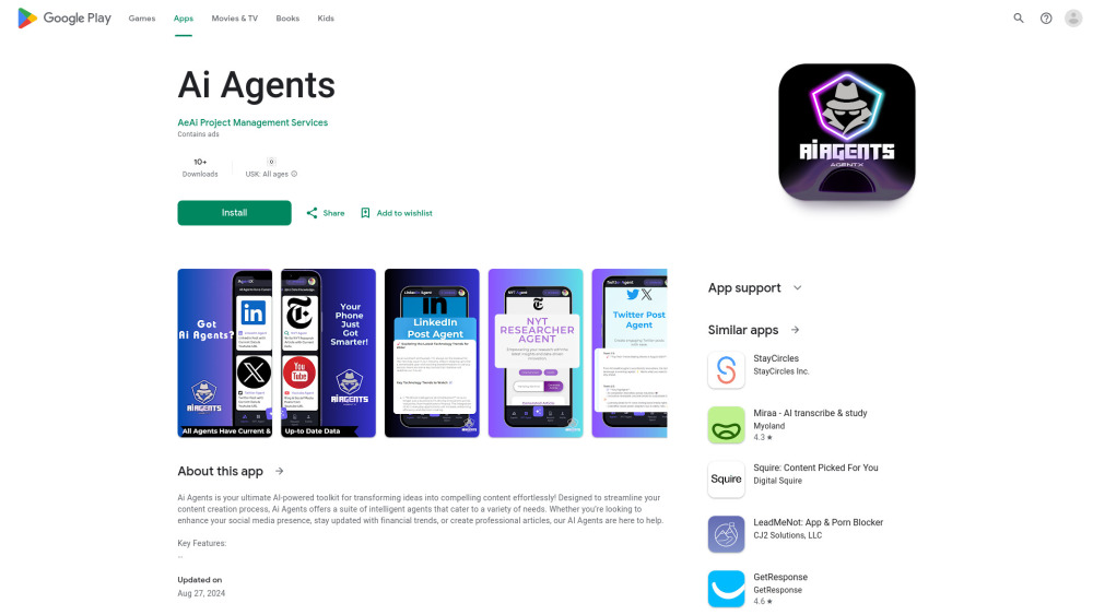 AI Agents : Use Cases, Pricing, Reviews, Core Features, Alternatives