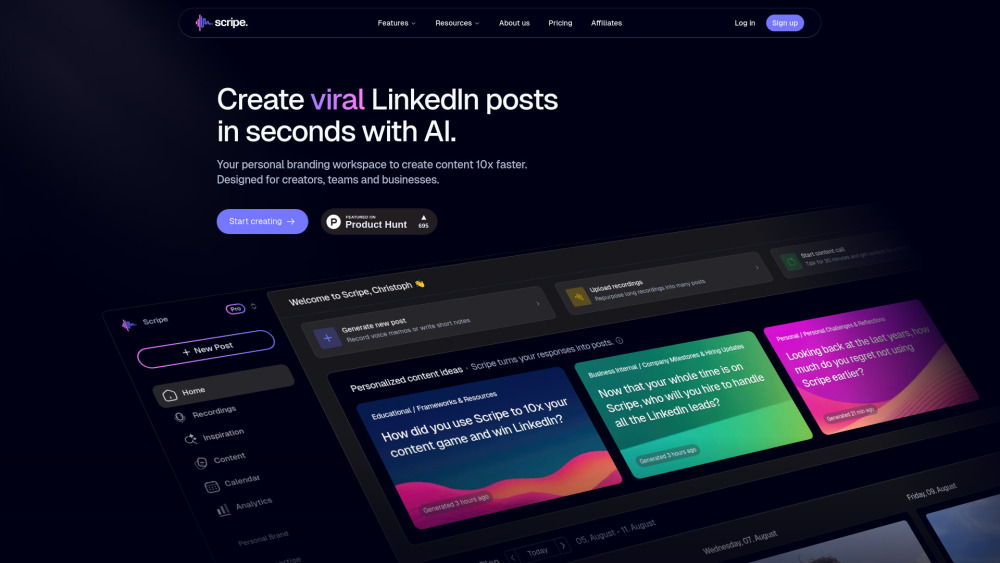 Scripe: AI LinkedIn Post Tool – Use Cases, Pricing, Reviews