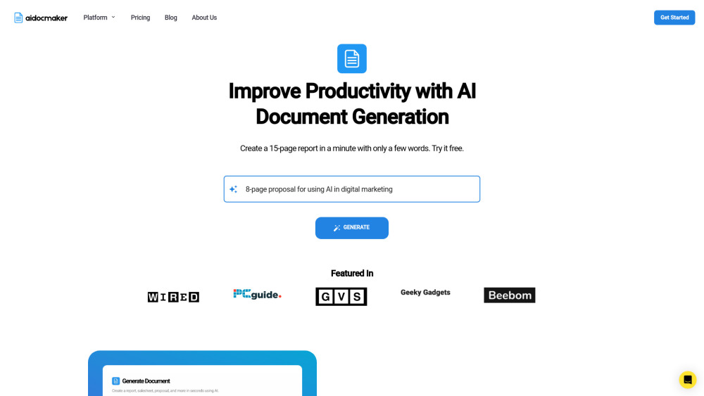 Aidocmaker.com : Use Cases, Pricing, Reviews, Features, Alternatives