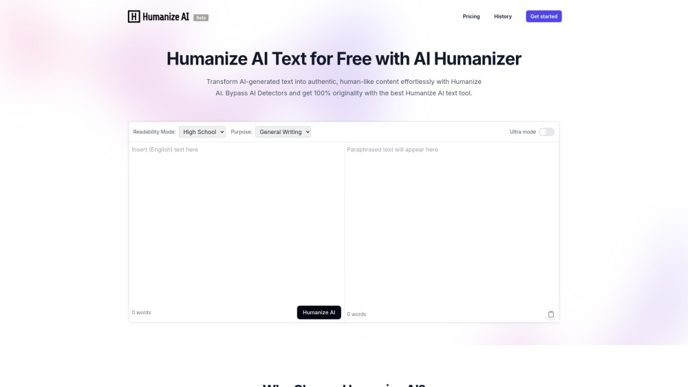 Humanize AI : Use Cases, Pricing, Reviews, Core Features