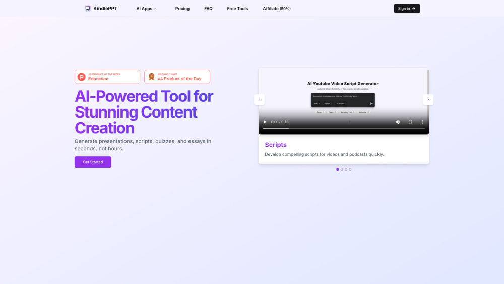 KindlePPT: AI Presentation & Essay Tool with Pricing, Reviews, Features