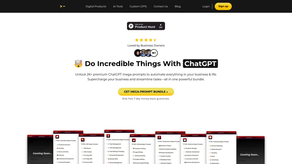 2000+ ChatGPT Prompts Bundle: Use Cases, Pricing, Reviews, Features