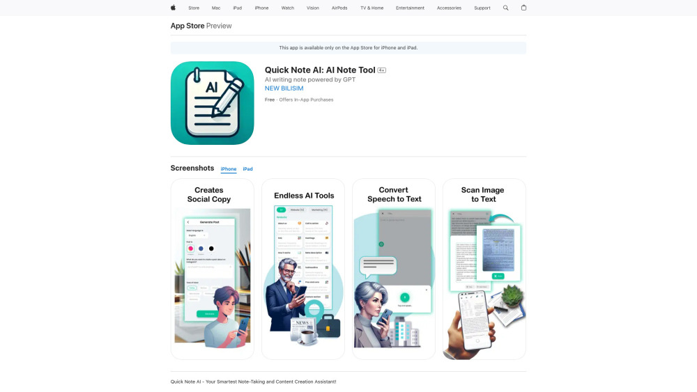 Quick Note AI : Smart Notes, Fast Content, AI-Powered Organization