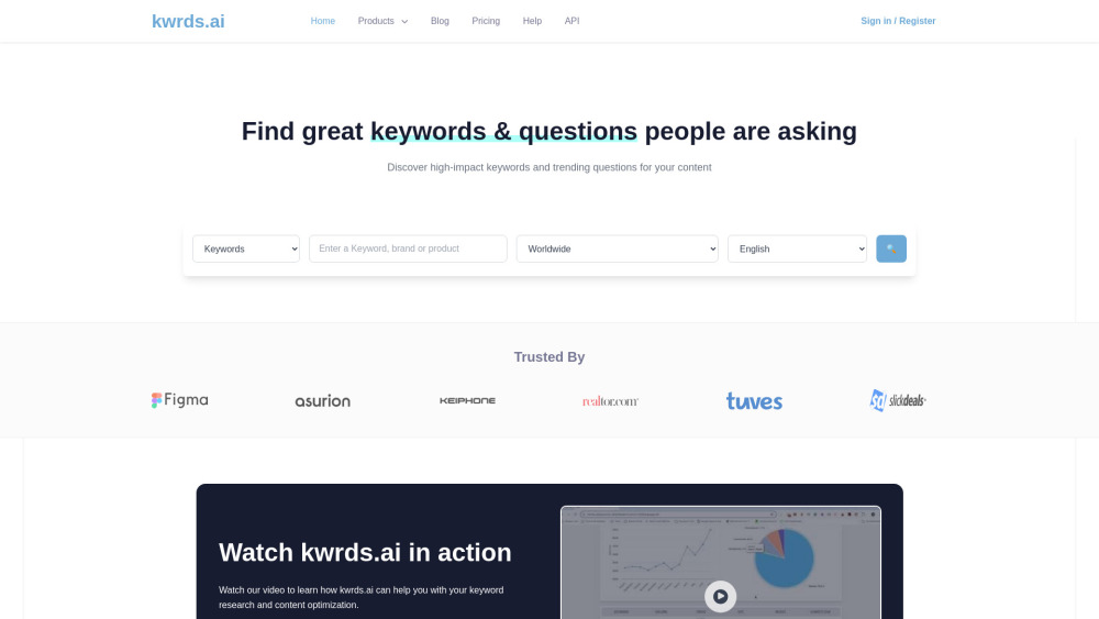 kwrds.ai : AI Keyword Research, SEO Boost, Content Optimization kwrds.ai : AI Keyword Research, SEO Boost, Content Optimization