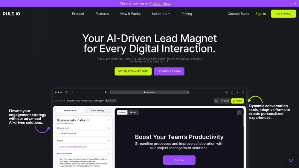 Pulz.io : AI Tools for Engagement, Leads, Pricing, Reviews, Alternatives Pulz.io : AI Tools for Engagement, Leads, Pricing, Reviews, Alternatives