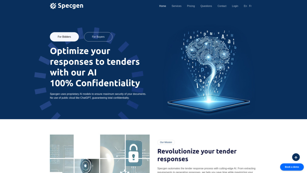 Specgen: AI-Powered Tender Optimization & Secure Processing