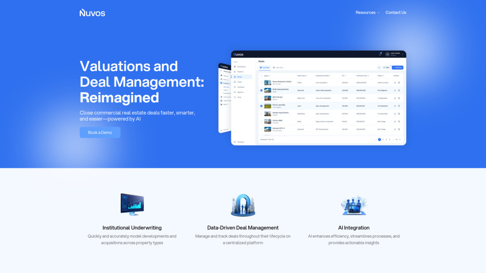 Nuvos : AI Real Estate Valuations, Deal Management, Pricing Insights, Reviews, Features, Alternatives Nuvos : AI Real Estate Valuations, Deal Management, Pricing Insights, Reviews, Features, Alternatives