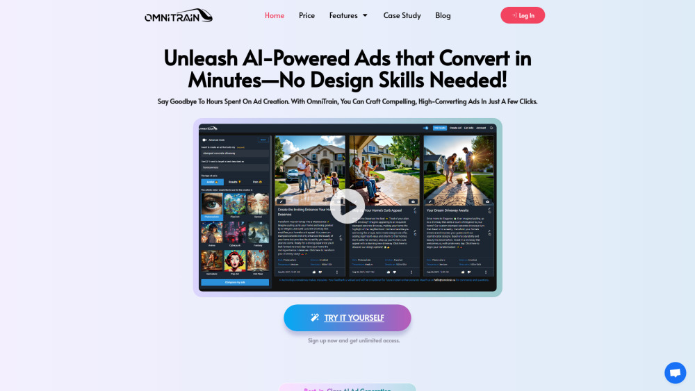 Omnitrain : AI Ad Creation, Use Cases, Pricing, Reviews, Features