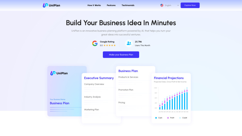 Uniplan.ai : AI Business Plans, Use Cases, Pricing, Reviews