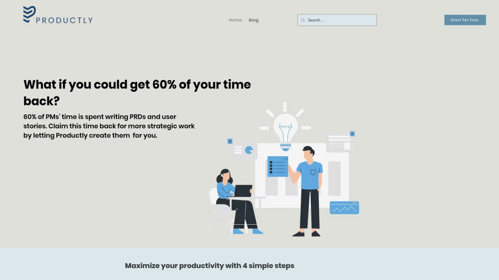 Productly.io : AI PRD Generation, User Stories, Speed & Collaboration