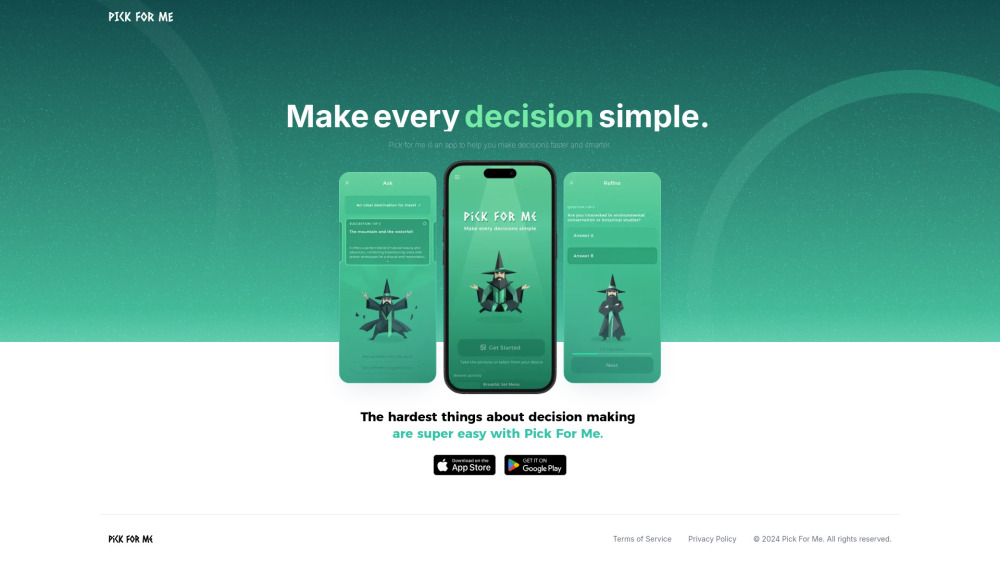 Pick For Me : Use Cases, Pricing, Reviews, Features, Alternatives Pick For Me : Use Cases, Pricing, Reviews, Features, Alternatives