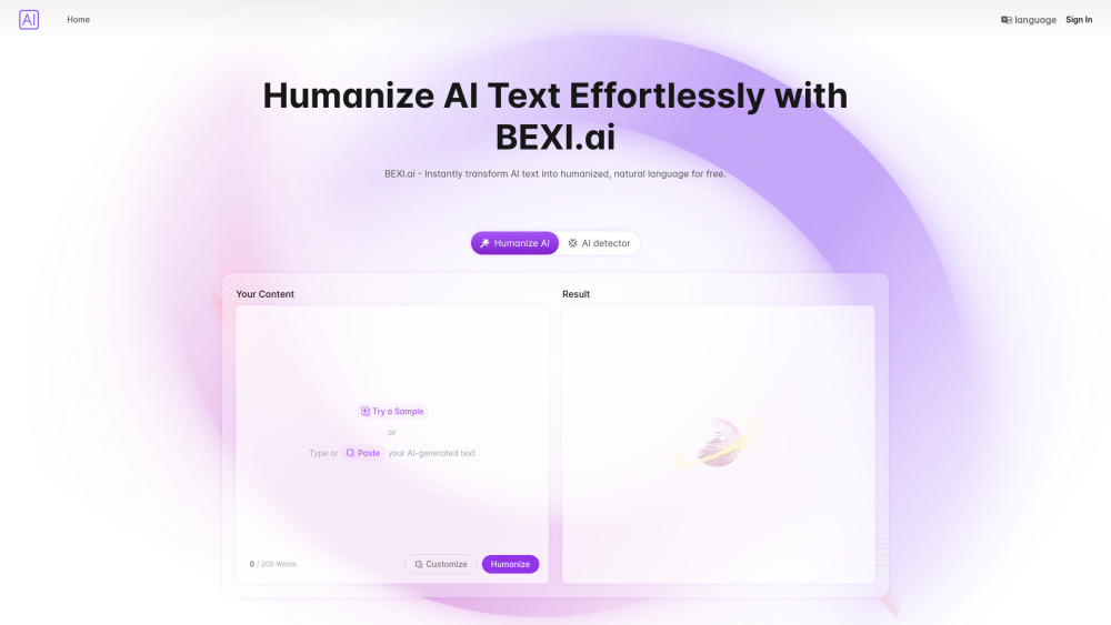BEXI.ai : Free AI Text Humanizer, Natural Language Generator