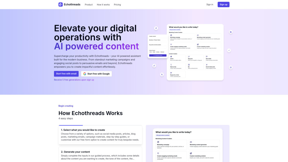 Echothreads: AI Content Creation, Pricing, Reviews, Features
